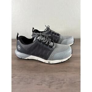 Timberland‎ Pro Men's Comp Toe Work Shoe Sneaker Gray Black Size 8.5 EU 41.5 EUC